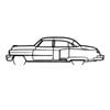 Ignite Laser Cadillac Fleetwood Silhouette Metal Wall Art Coated Black 23.6inch/60cm