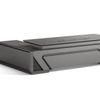 HELIOS 240cm Executive Office Desk  Right Return - Silver Grey + Brown