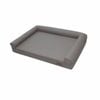 P&P Dusty Grey Microfiber Leather Dog Sofa Bed With Sponge Base Support XL Size