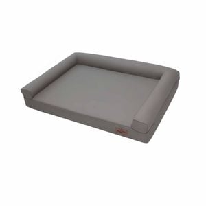 P&P Dusty Grey Microfiber Leather Dog Sofa Bed With Sponge Base Support XL Size