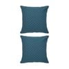 2pk Bambury Luna Jacquard European Pillowcase Teal Home Bedding 65x65cm