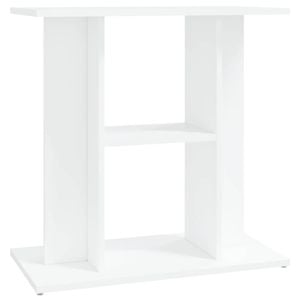 vidaXL Aquarium Stand Fish Tank Cabinet Base Living Room White Composite Wood