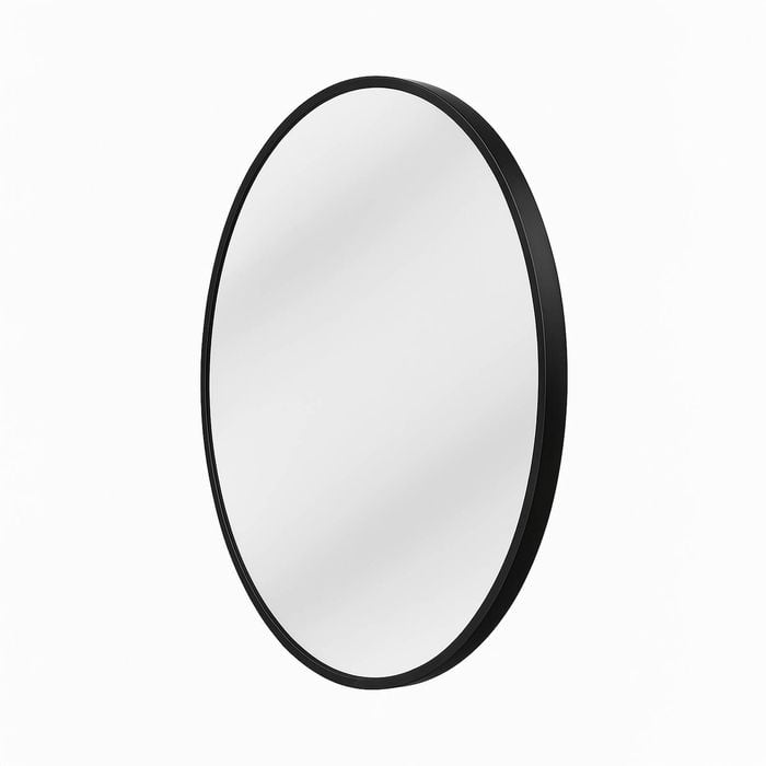 Urban Style Reflections Mirror Round Alum Black