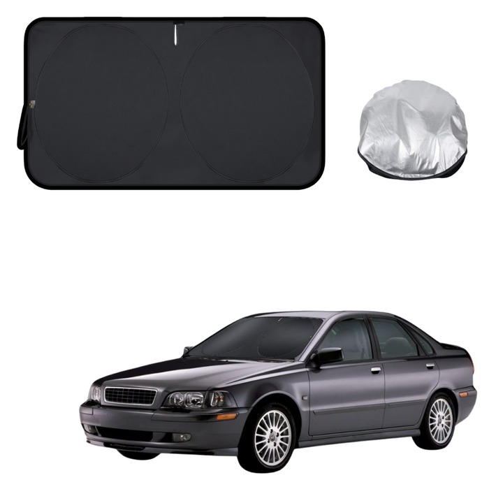 Front Windscreen Sun Shade for Volvo S40 1997 - 2004 - Standard 150 x 85 cm - Black
