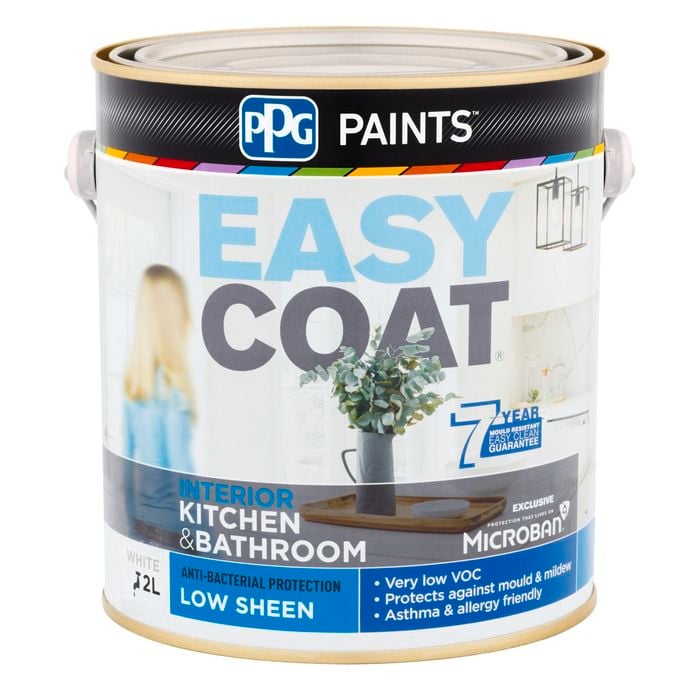 PPG Paints 2L White Low Sheen Easycoat Kitchen And Bathroom Paint