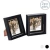 Nicola Spring 2 Piece 6 X 6 3d Shadow Box Photo Frame Set - Craft Display Picture Frame With 4 X 4 Mount - Black