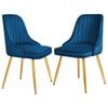 ALFORDSON 2x Dining Chairs Velvet Blue