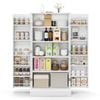 Costway 2 Doors Buffet Cabinet W/3 Storage Area 17 Shelf Sideboard