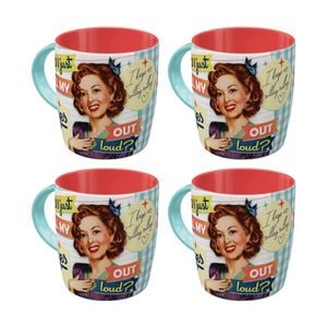 4x Nostalgic-art Ceramic Coffee Mug Did I Just Roll My Eyes Out Loud 330ml