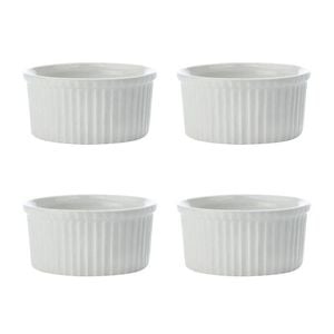 4x 1pc Set Maxwell & Williams White Basics Ramekin Dish/bowl 8.5cm For Baking