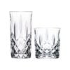 RCR Crystal Orchestra Cut Glass Whiskey Tumblers and Highball Cocktail Glasses - 340ml, 396ml - 12pc Set