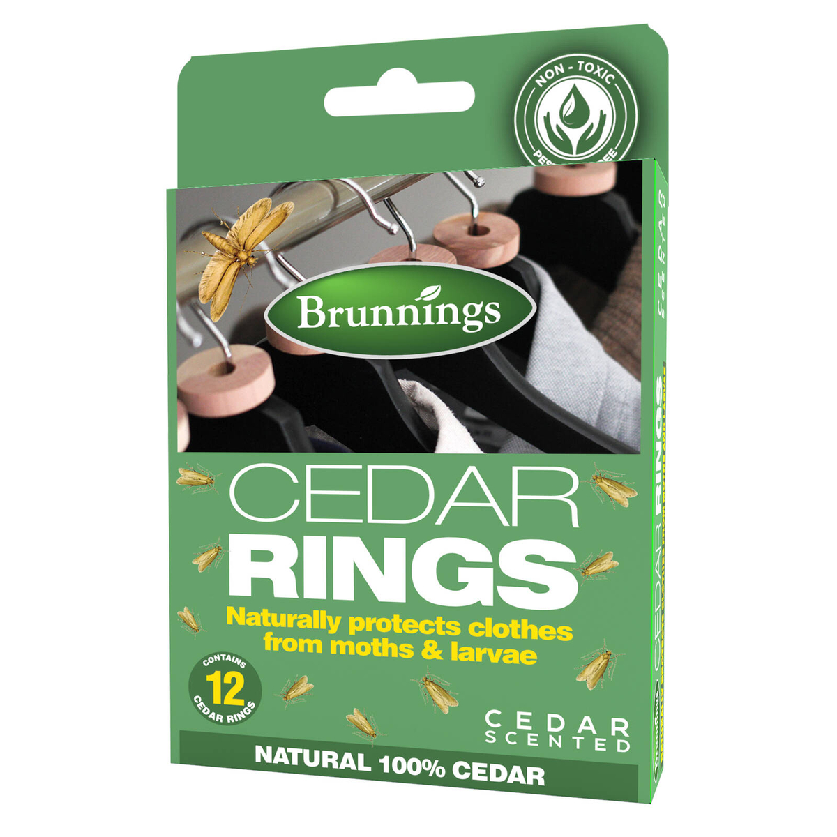 Brunnings Cedar Wood Moth Repellent Rings - 12 Pack - Bunnings Australia