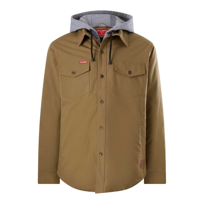 Hard Yakka Whiskey Quilted Solid Shacket - Size XL