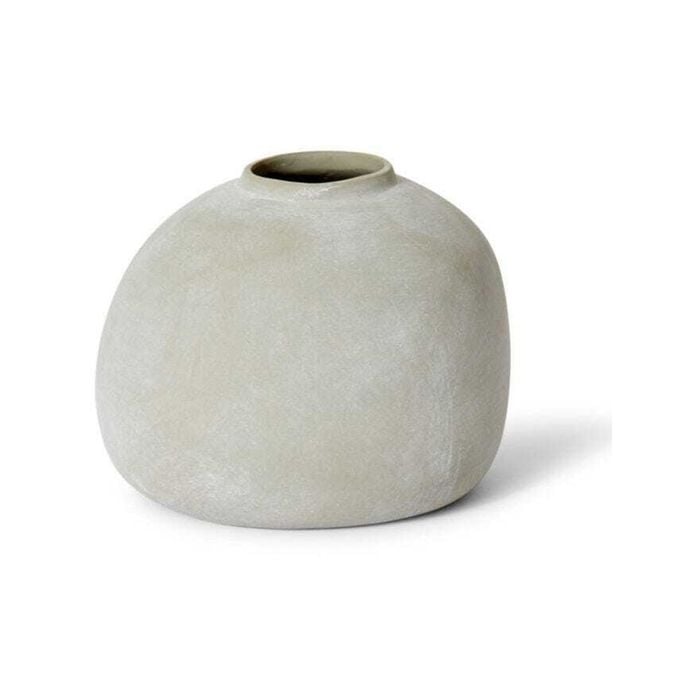 E Style Benito 16cm Ceramic Flower/Plant Vase Decor - Soft Grey