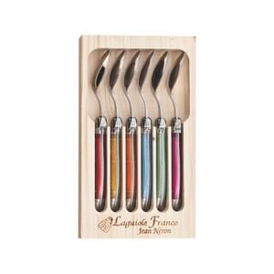 Laguiole Jean Neron 6pc. Coffee Spoon Set - Mixed Colour