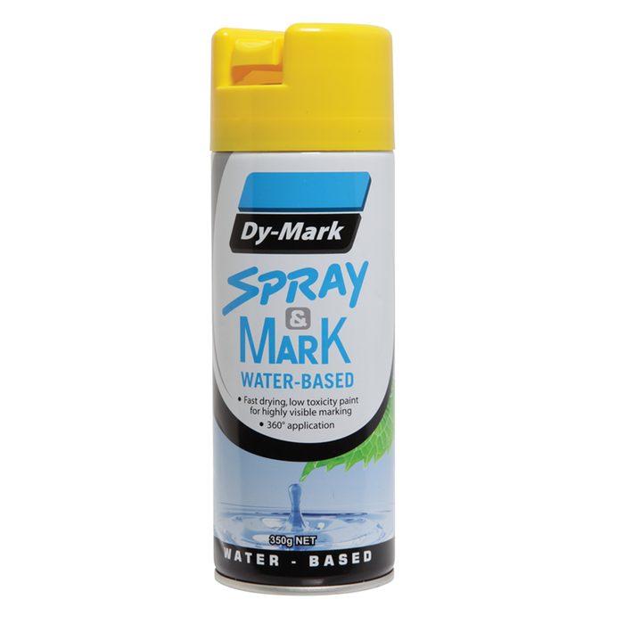 Dy-Mark 350g Yellow Spray & Mark Water Based Spray Paint