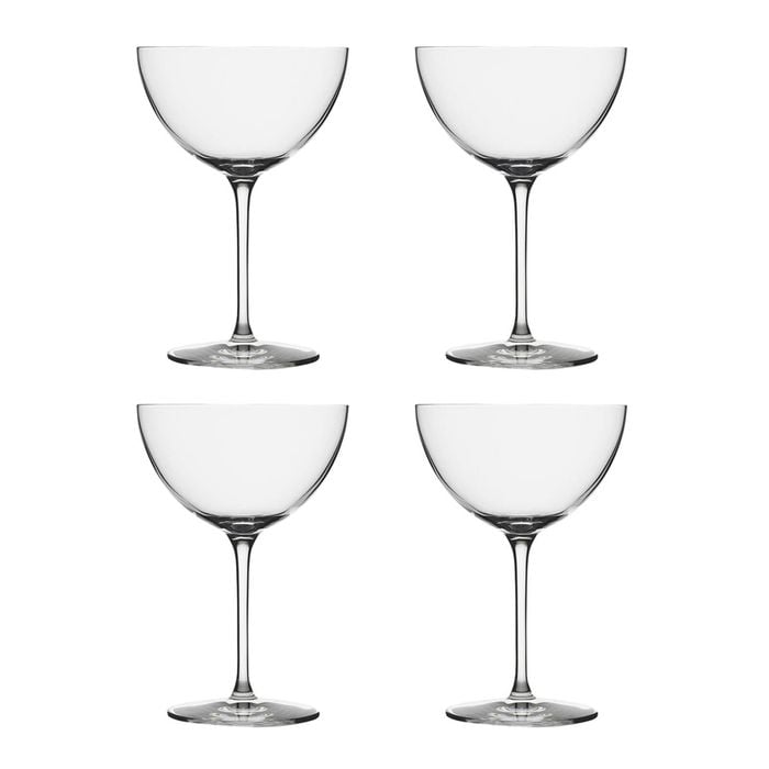 4pc Ecology 245ml Crystalline Glass Classic Champ Saucer - Clear