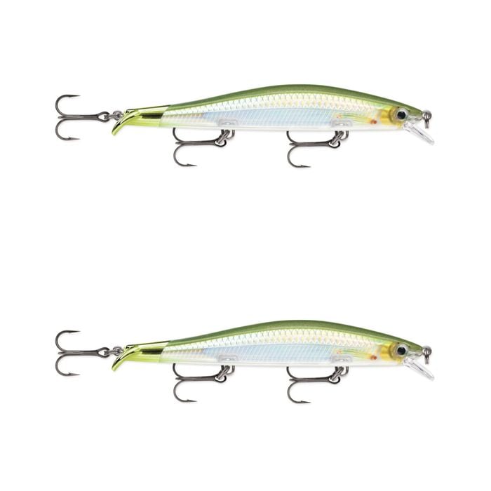 2x Rapala 12cm RipStop Shallow Jerkbait Hard Body Fishing Lures - Herring