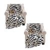 SOGA 2X 130x170cm Black and White Soft Zebra Print Throw Blanket