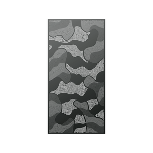 Walpix 1775 x 875 x 2mm Charcoal Folded Profile Gold Country Perforated Aluminium Decorative Screen