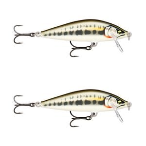 2x Rapala 7.5cm Countdown Sink Hardbody Balsa Fishing Lures - Gilded Minnow