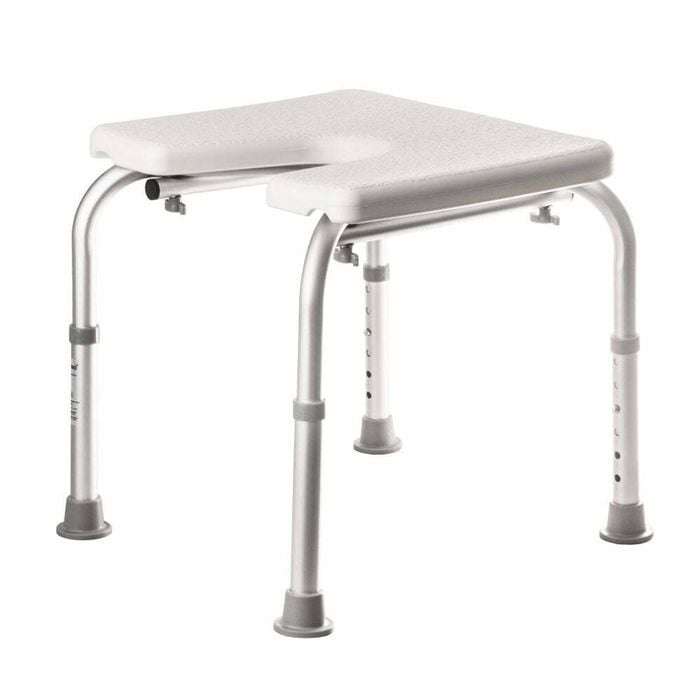 Adjustable Hygiene Shower Stool - Corrosion-free Bathroom Aid With Ergonomic Seat For Personal Hygiene