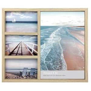 Frankie & Me Collage Flat 4 Pictures Frame Home/Office Decor 37cm Oak