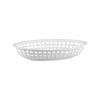 Plastic Oval Bread Baskets Small 24 x 15cm Set of 12 White