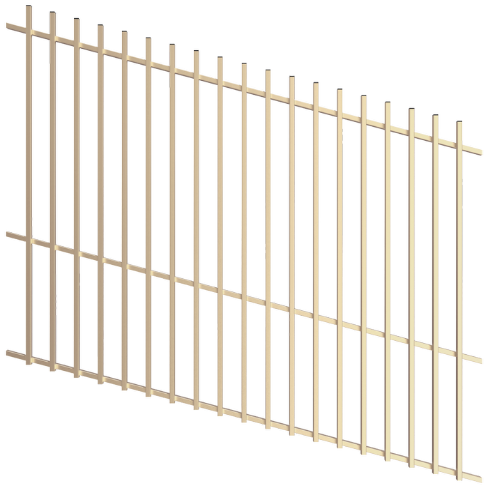ProtectorAl 1201 - 2400 x 1800mm Primrose Raked 16-30º Batten Pool Fence Panel
