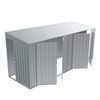 Build-a-Shed 1.5 x 4.5 x 2.0m Zinc Tunnel Shed Tunnel Sliding Door Plus Dual Double Hinged Side Door