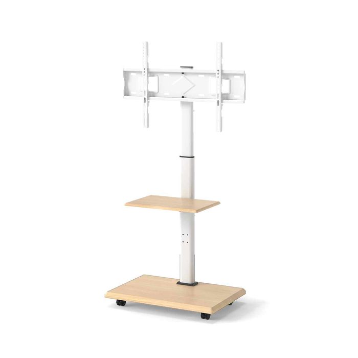 Costway Rolling TV Stand Mount Bracket Adjustable TV Cart-White