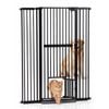 Advwin 151cm Extra Tall Pet Safety Gate Adjustable 75-105cm Wide Metal Gate Pet Door