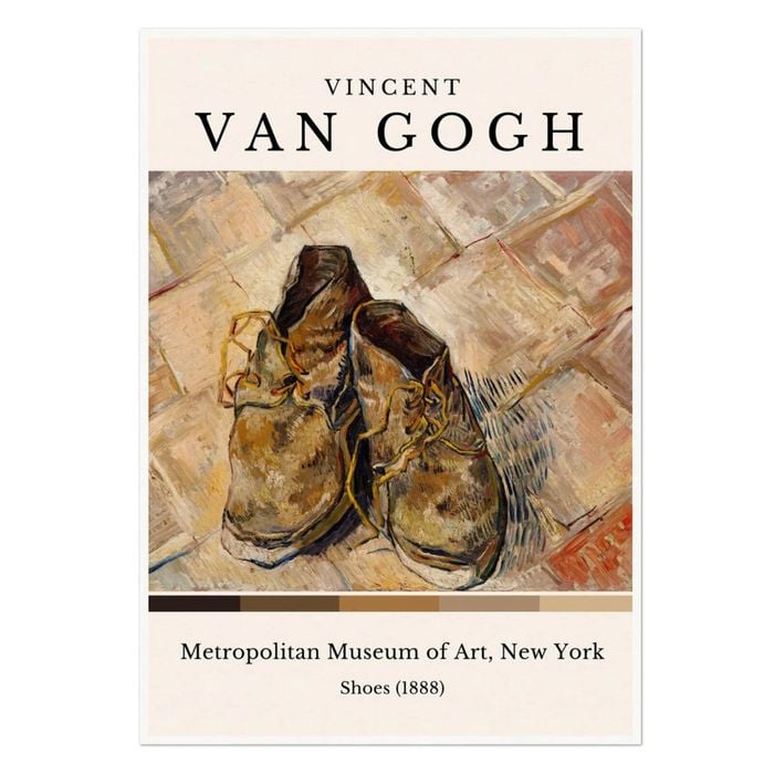 Galrie Van Gogh's Iconic Shoes Art Print Stunning Post-Impressionist Masterpiece, Poster Only, 70 x 100cm (28 x 40inch)