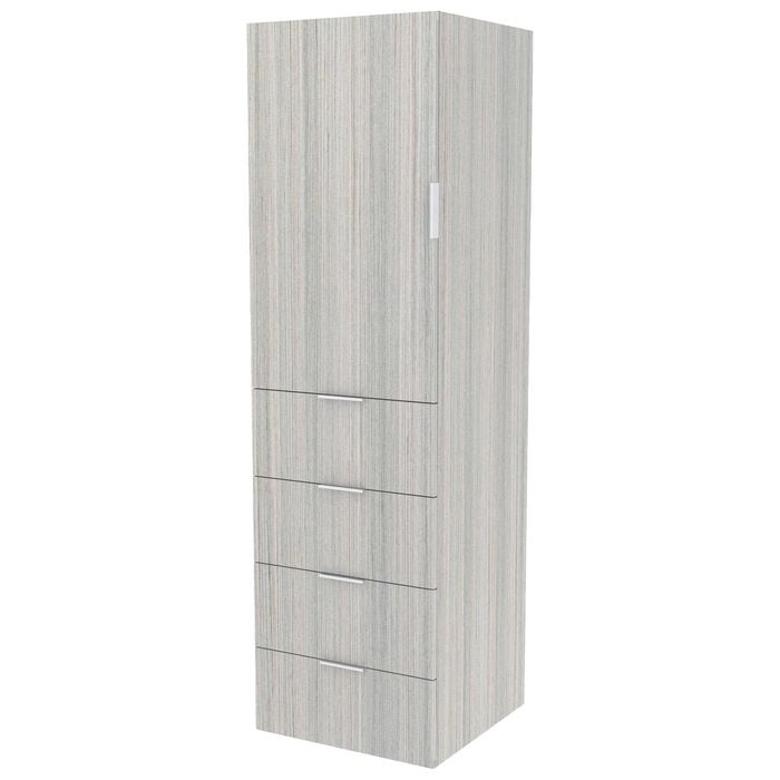 Lugna 2048 x 600 x 580mm Mist Hanging 4 Drawers Left Hinged Door Storage Cabinet