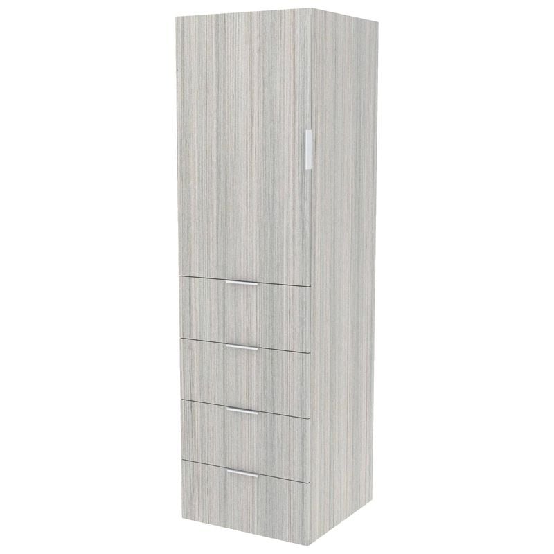 Lugna 2048 x 600 x 580mm Mist Hanging 4 Drawers Left Hinged Door Storage Cabinet
