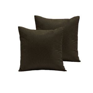 Bloomington Pair of Polyester Cotton European Pillowcases 65 x 65 cm Chocolate