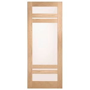 Corinthian Moda Translucent Glass White Oak Internal Door AMODG12 - 820mm x 2040mm x 35mm