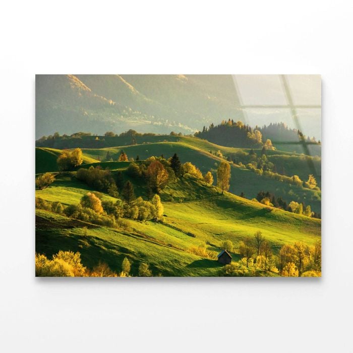 Mountainous Countryside at Sunset  Print 100% Australian Made 50 x 40cm  (Acrylic)