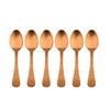 6pc Coffee Culture Satin Copper Stainless Steel Tea Spoon Set Reusable 13.5cm