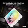Corsair Lx120 White, Single/ Icue Link Lx120 Rgb 120mm Pwm Single Fan Expansion - White