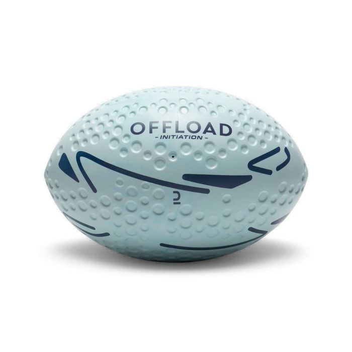 Decathlon - Foam Beginners' Rugby Ball Size 3 - Initiation Blue - 3