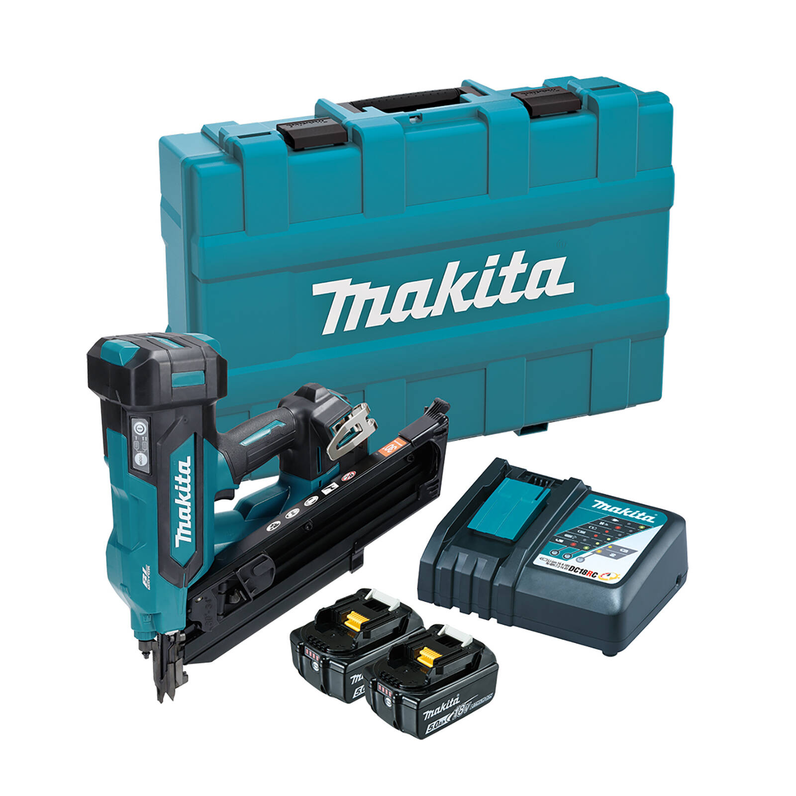 Makita 18V Brushless 90mm Framing Nailer Kit DBN900RTE product image