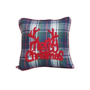 SOGA Multicolor Christmas Plaid Antler Throw Pillow 45cm