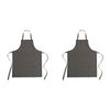 2PK Ecology Rye Adjustable Cotton Kitchen Cooking Apron 70x90cm Khaki