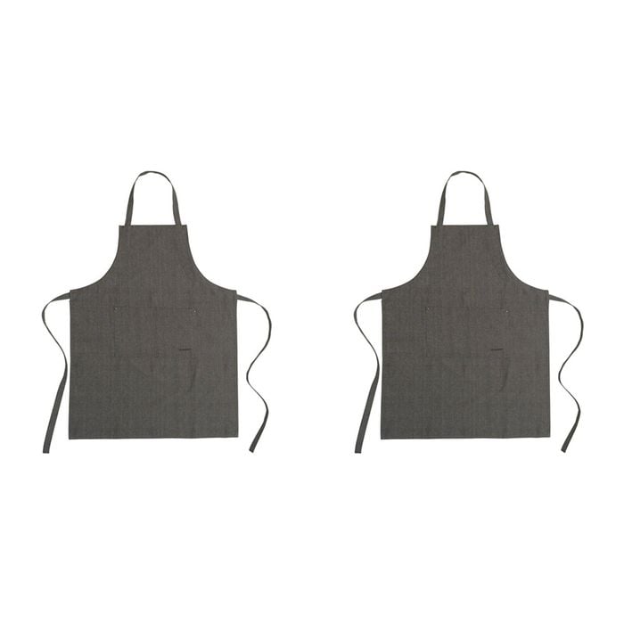 2PK Ecology Rye Adjustable Cotton Kitchen Cooking Apron 70x90cm Khaki
