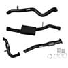 Ignite Exhausts Turbo Back For Nissan Gu Patrol 3l Leaf Spring Ute 3" Cat & Muffler Black Aluminised Steel