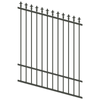 ProtectorAl 0350-1200W x 1500H Woodland Grey Spear Top Pool Fence Panel Raked Up to 15º