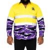 NRL Storm 'Camo' Hi-Vis L/S Cotton Drill Shirt - Large