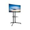 Advwin Mobile Tv Stand Tv Cart With Laptop Shelf And Wheels For 32"-65" Adjustable Height