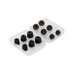 New Bee [6 Pairs] Earphone Tips 12pcs Premium Earbud Tips Blocking Out Ambient Noise 6 Silicon Earbuds Inner 4.9mm